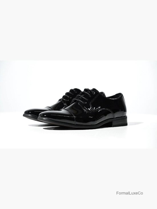 Mens Patent Leather Cap Toe Oxford Dress Shoes Wedding Business Tuxedo main image 4